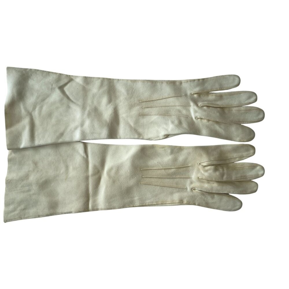 Vintage 1960's Kislav Marshall Fields Soft Off White Opera Gloves